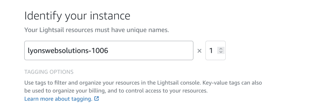 create a worldpress instance in amazon lightsail